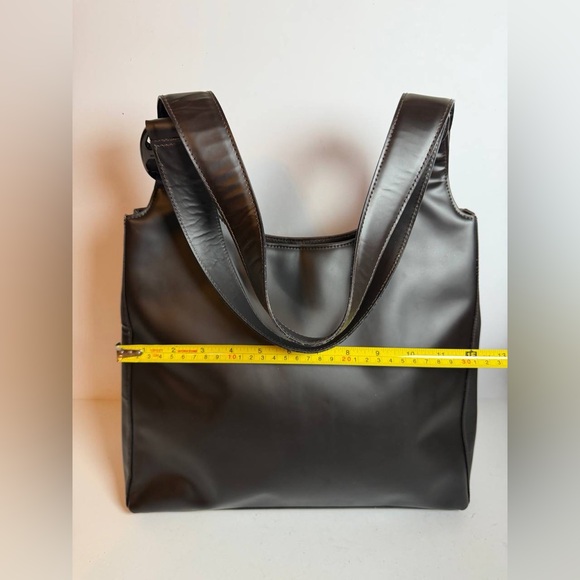 Salvatore Ferragamo Brown Matte Leather Shoulder Bag - Picture 8 of 14